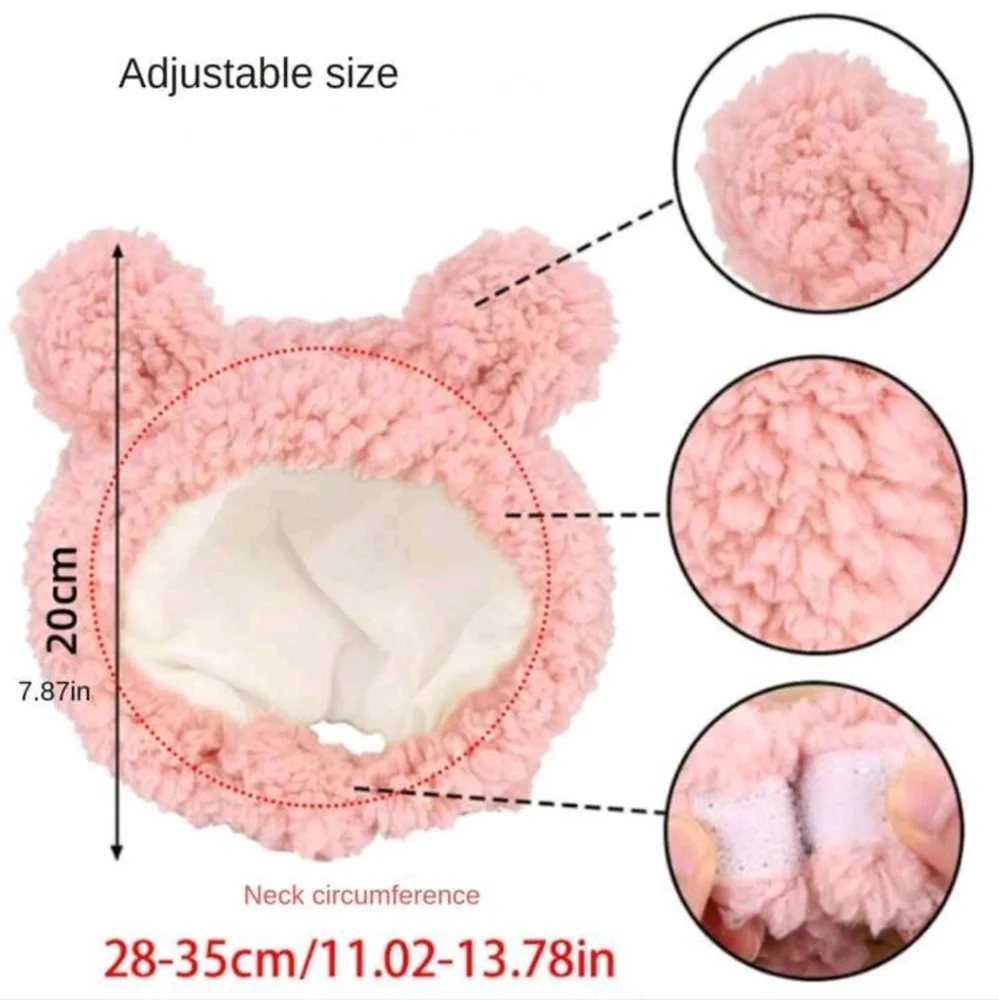 Pink panda hoodie for cat